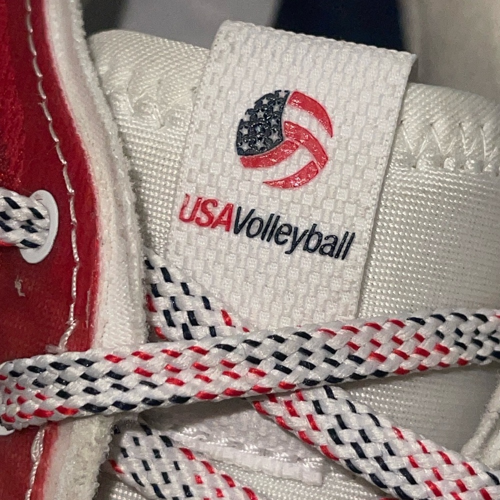 ADIDAS Crazyflight Team Collegiate Red Navy USA Volleyball sneakers Sz 7.5 EUC - Picture 10 of 17